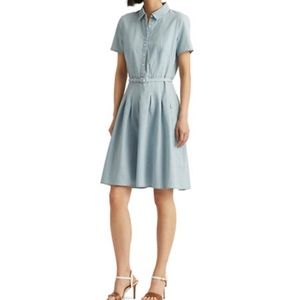 Lauren Ralph Lauren Chambray Shirt Sleeve Dress